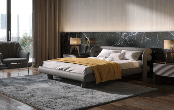 Letto in pelle Bull di Tonin Casa