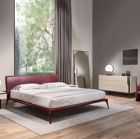 Letto moderno in pelle Iseo 24 di Cantori