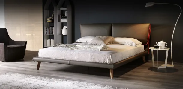 Letto imbottito con testiera Adam di Cattelan Italia