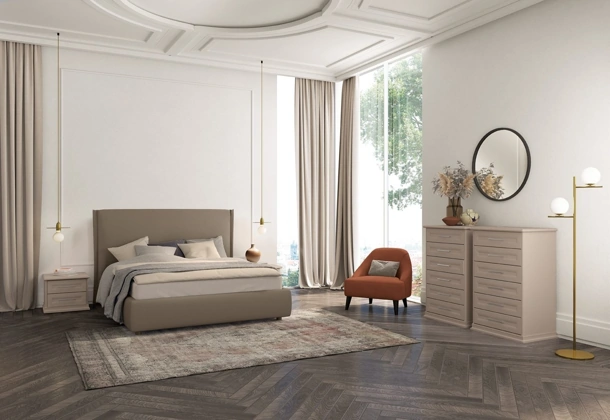 Letto in tessuto imbottito Arcadia Norma di Colombini Casa