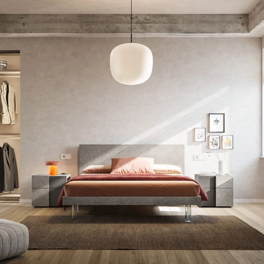 Letto con testiera Cremi Night 24 di Orme