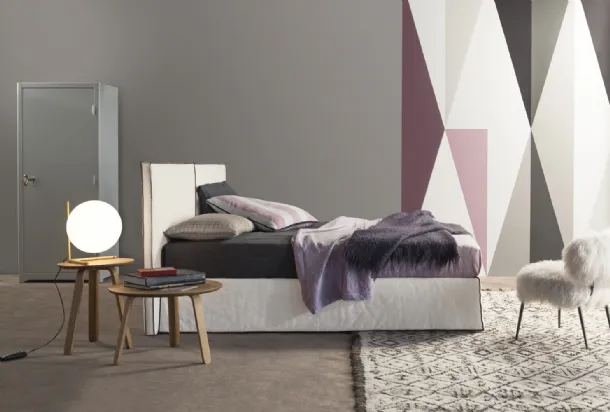 Letto con contenitore Space di Flexteam
