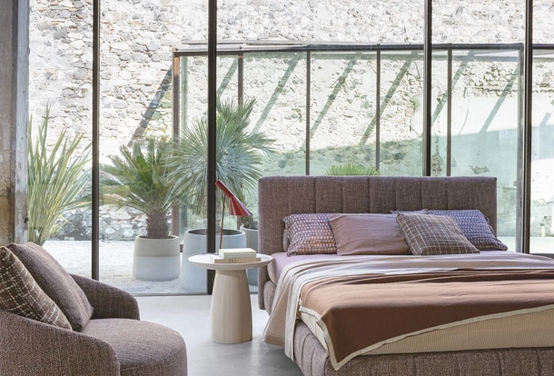 Letto matrimoniale System Quilted di Flexteam