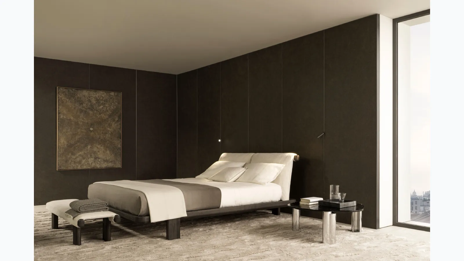 Letto matrimoniale Tibeau di Molteni & C