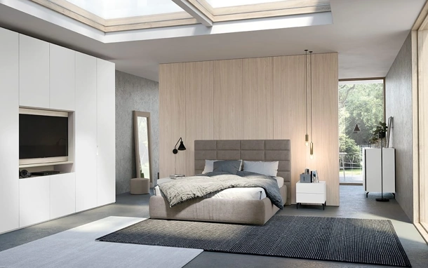 Letto con testiera Time di Colombini Casa