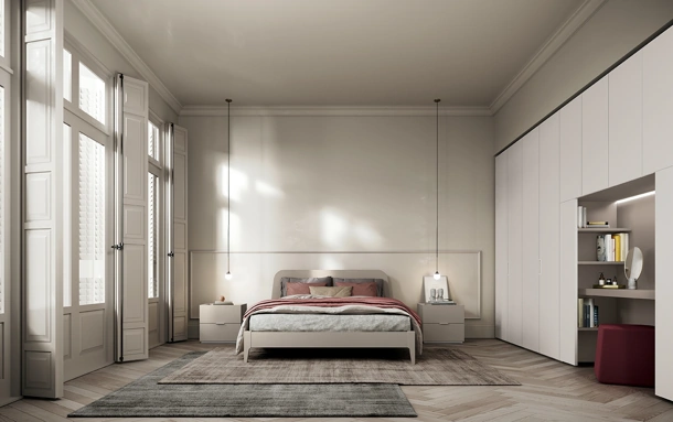 Letto con testiera Virgo di Colombini Casa