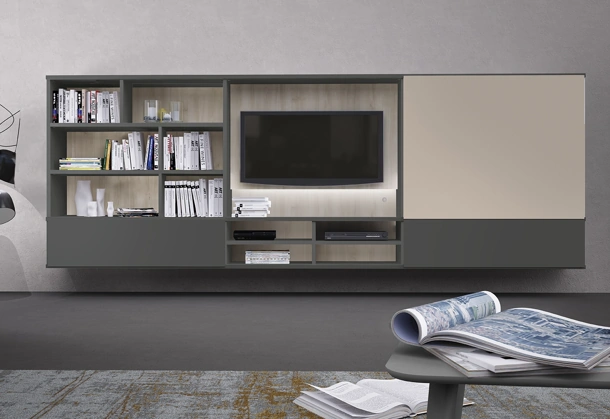 Libreria componibile sospesa Infinity L24 di Colombini Casa