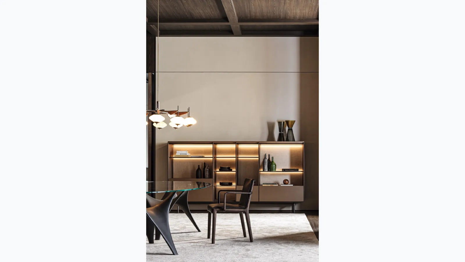 Libreria a moduli componibile Logos di Molteni & C