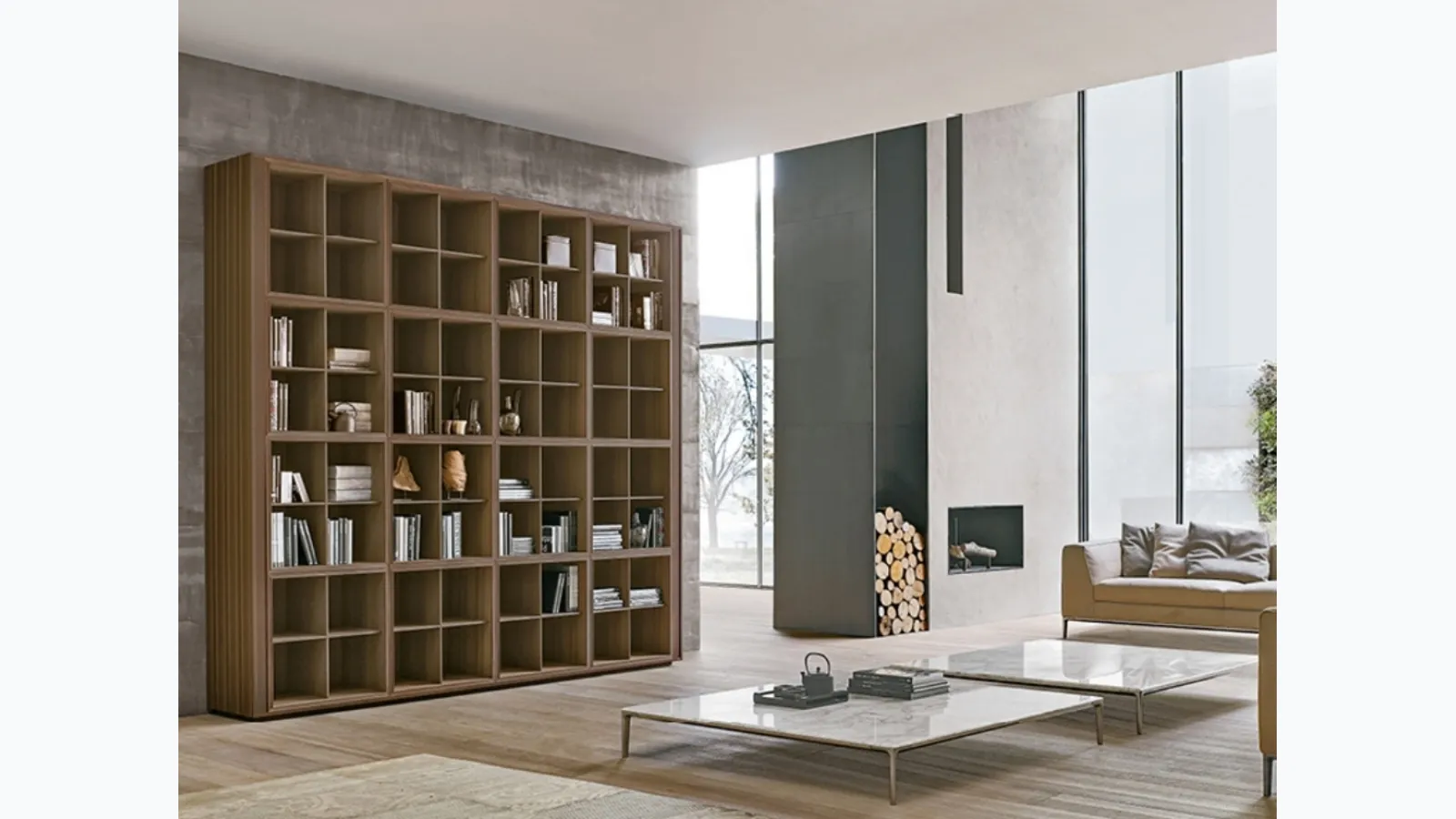 Libreria componibile in Rovere Tratto di Alivar