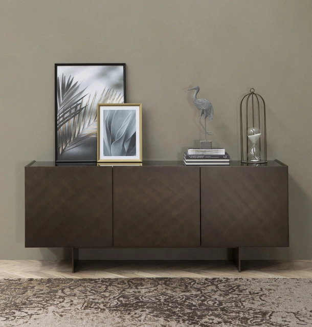 Madia Coated in laccato bronzo spazzolato di Tonin Casa