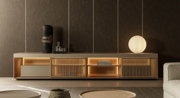 Madia Living Box 01 in laccato e legno di Molteni & C