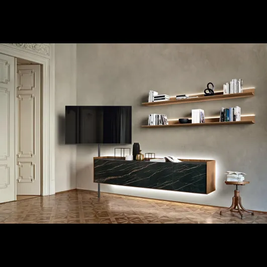 Mobile Porta Tv Cabaret in Ceramica di Sangiacomo