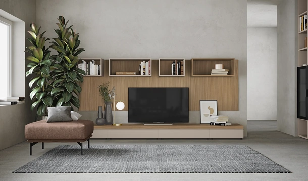 Parete Attrezzata Golf Contract R02 di Colombini Casa