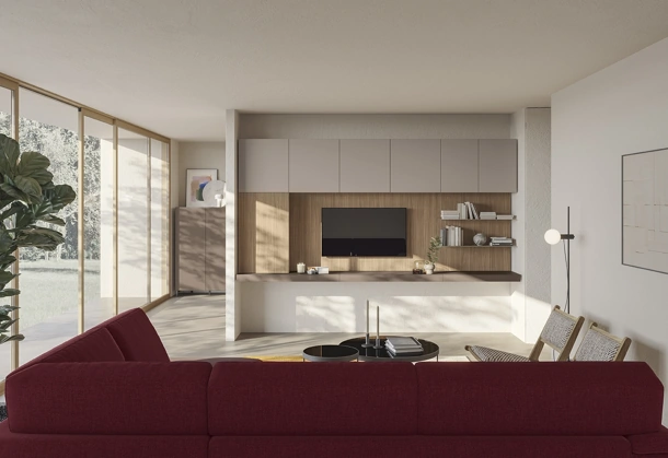 Parete Attrezzata Night & Day L01 di Colombini Casa