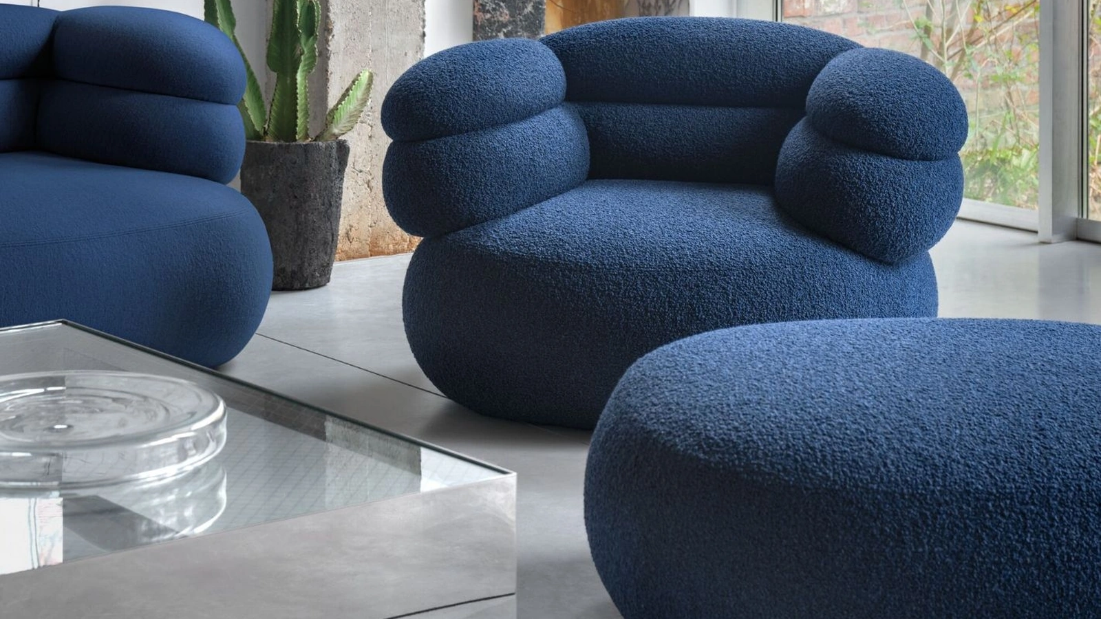 Poltrona imbottita Biboni Lounge Chair di Knoll