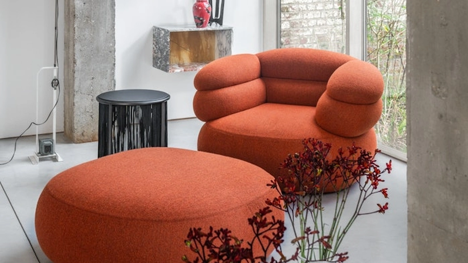 Poltrona imbottita Biboni Lounge Chair di Knoll