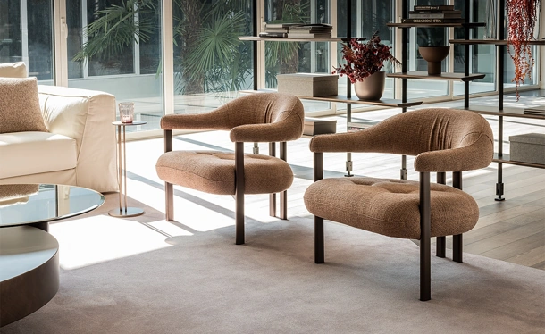 Poltrona in tessuto Greta Lounge di Cattelan Italia