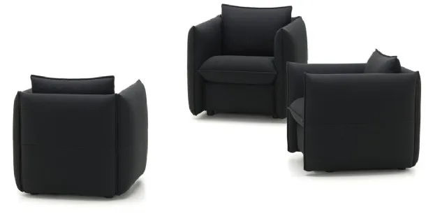 Poltroncina in tessuto imbottito Mariposa Club Armchair di Vitra