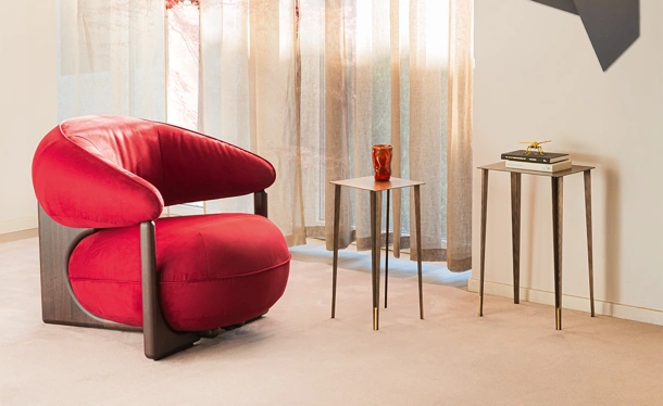 Poltrona in pelle Ruby Lounge di Cattelan Italia