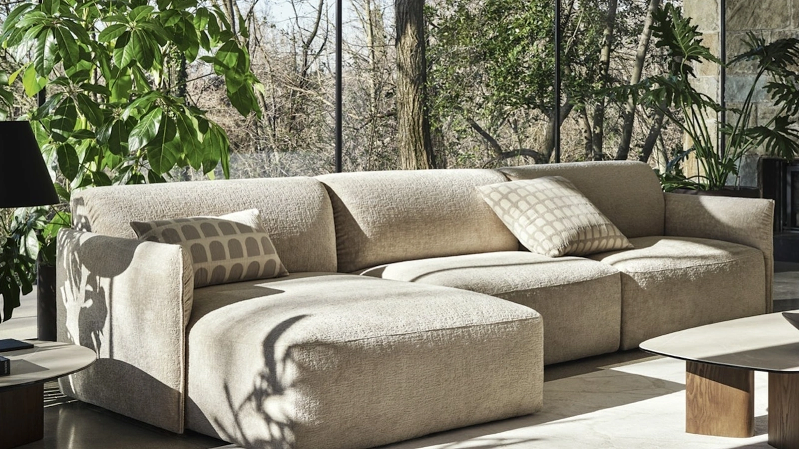 Divano con penisola Axis di Calligaris