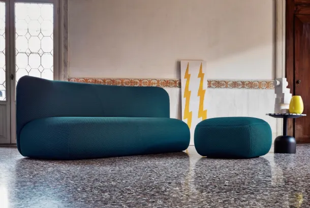 Divano lineare Botera Sofa in tessuto imbottito di Miniforms