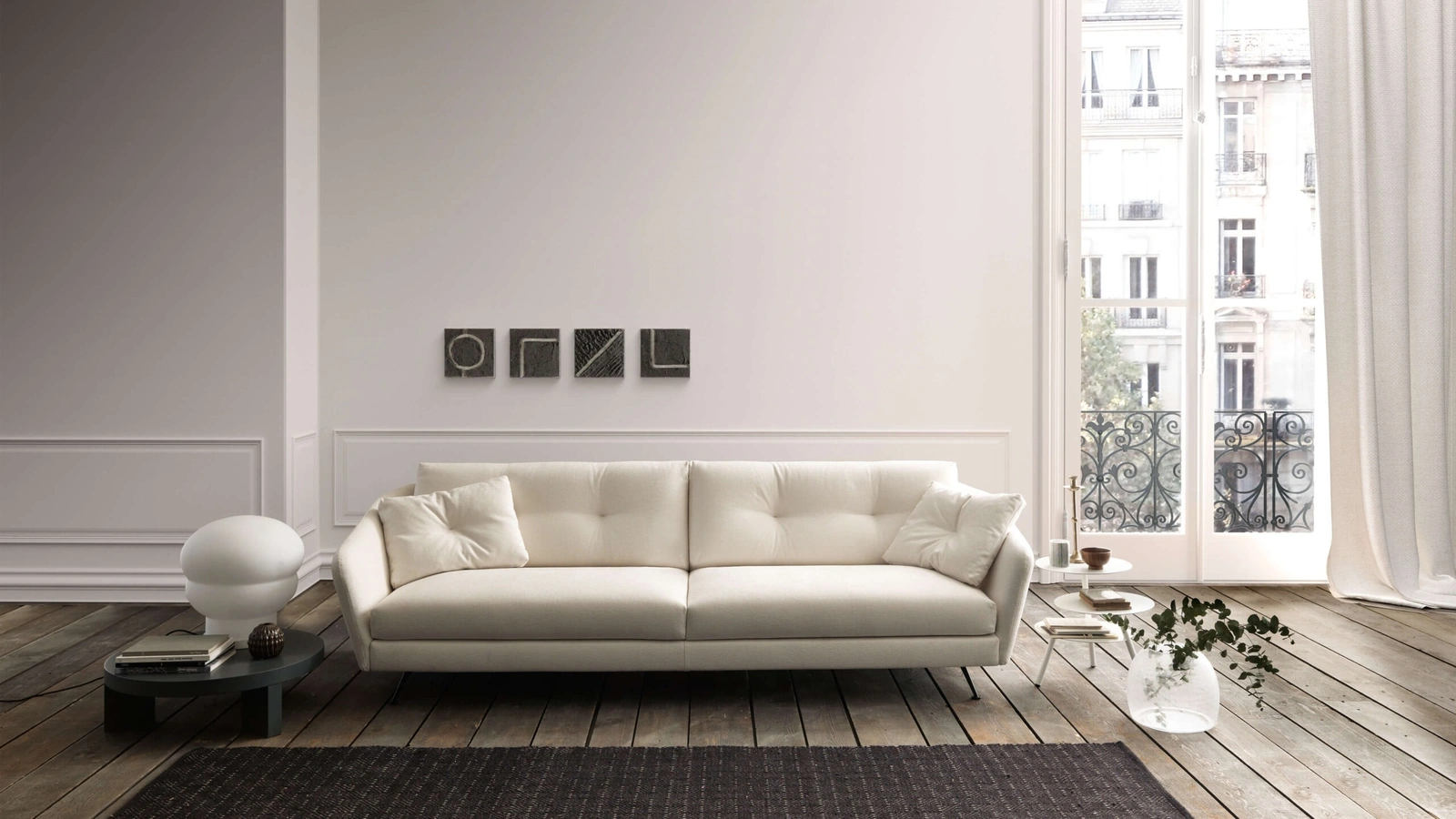 Divano lineare Duke di Valentini