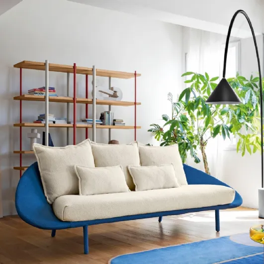 Divano lineare Lem Sofa in tessuto imbottito di Miniforms