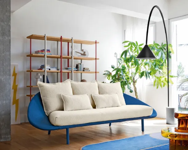 Divano lineare Lem Sofa in tessuto imbottito di Miniforms