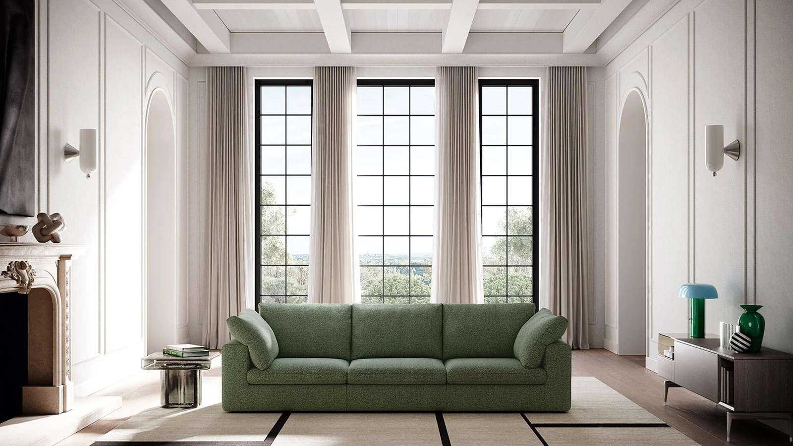 Divano lineare Superneutro di Felis