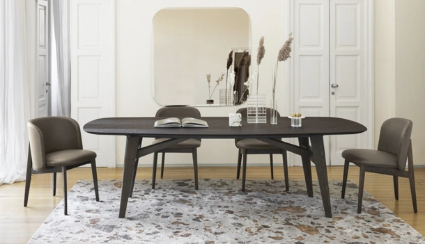 Sedia in pelle Abrey di Calligaris