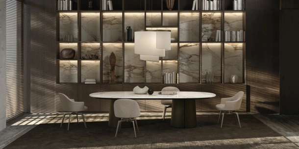 Sedia imbottita Atelia di Molteni & C