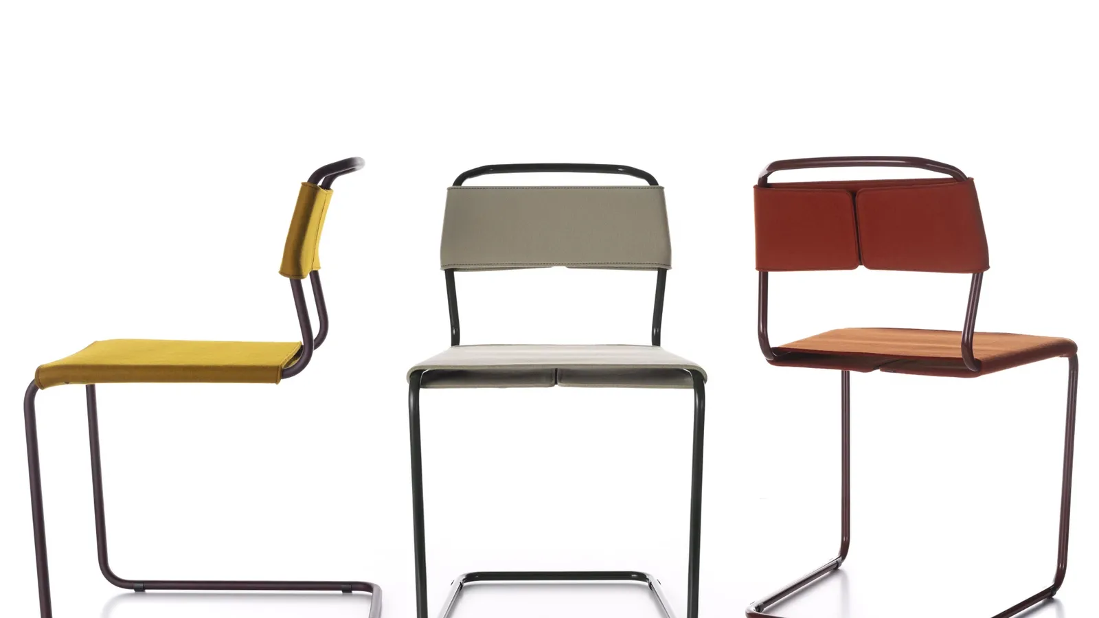 Sedia in feltro e acciaio B-kini di Alias