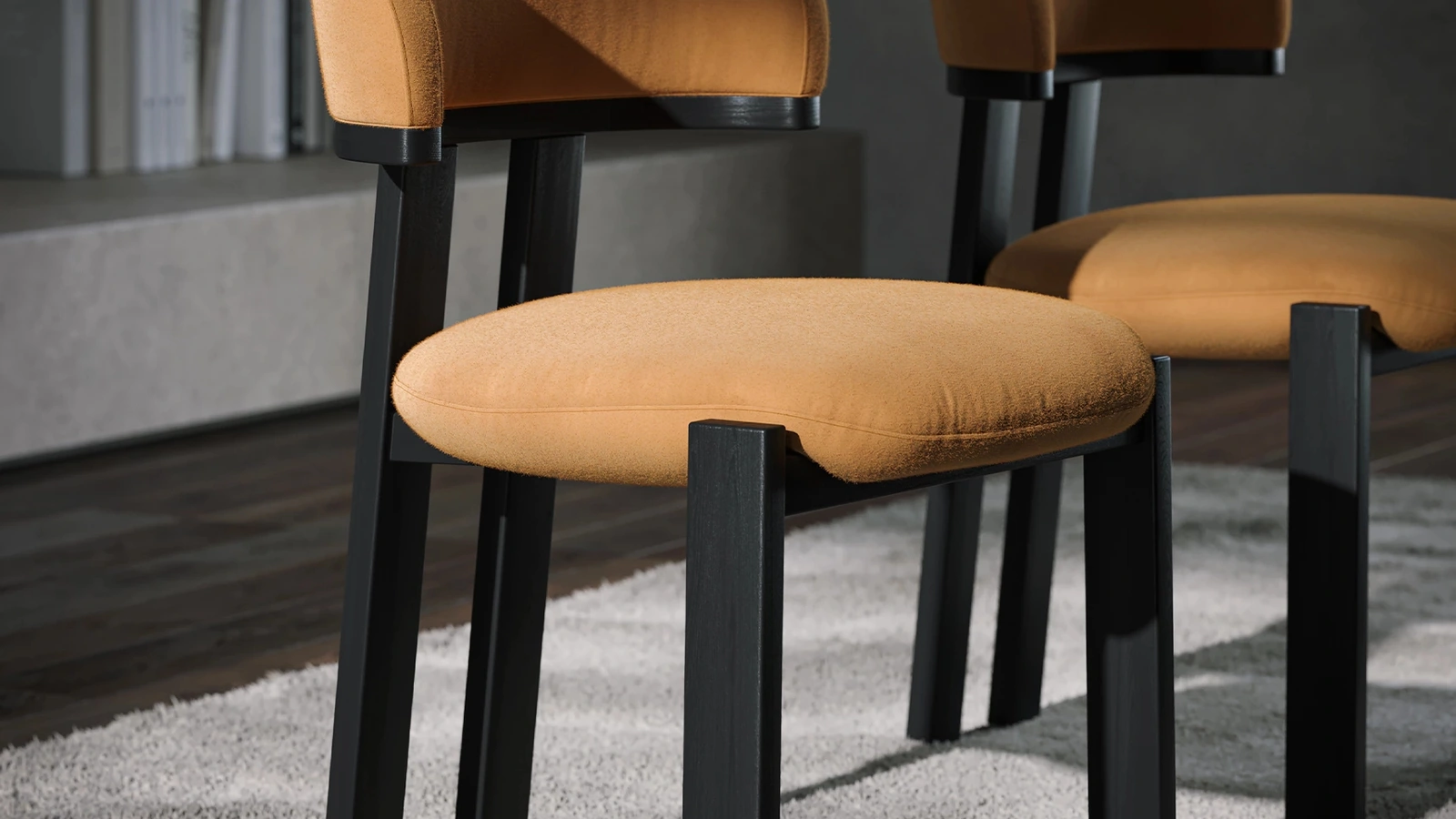 Sedia in tessuto e legno Camila di Tonin Casa