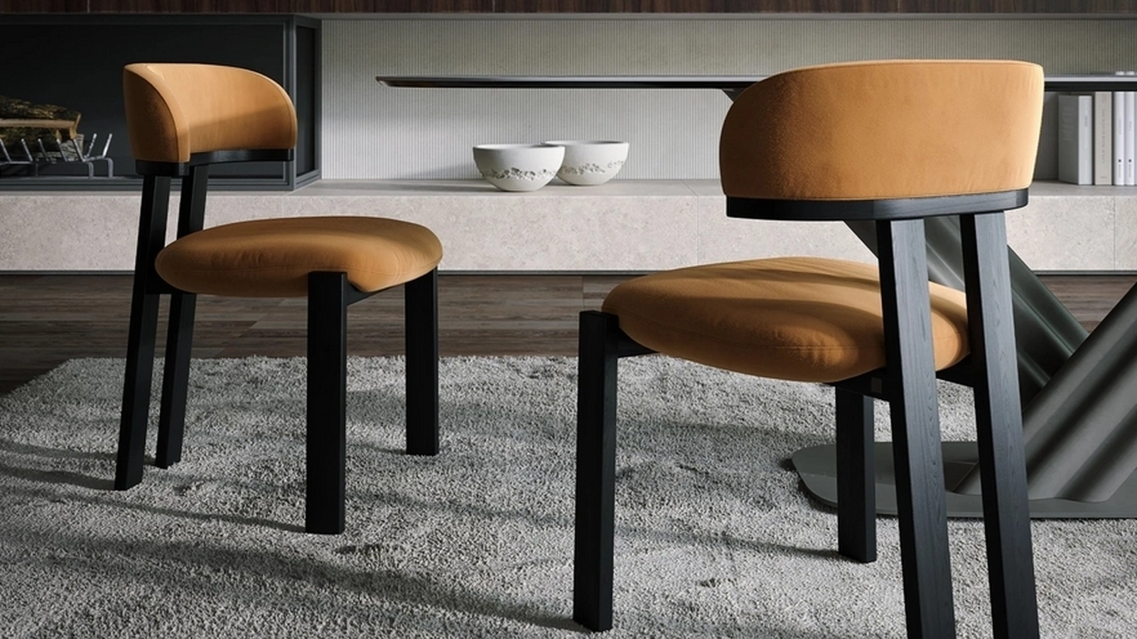 Sedia in tessuto e legno Camila di Tonin Casa