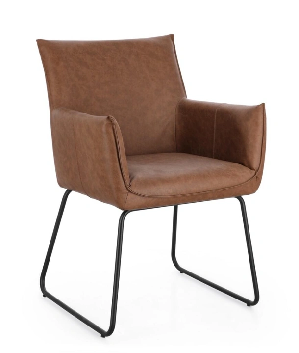 Sedia Evelyn in pelle di Bizzotto