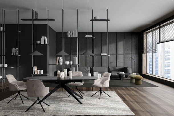 Sedia in tessuto Grant di Bizzotto