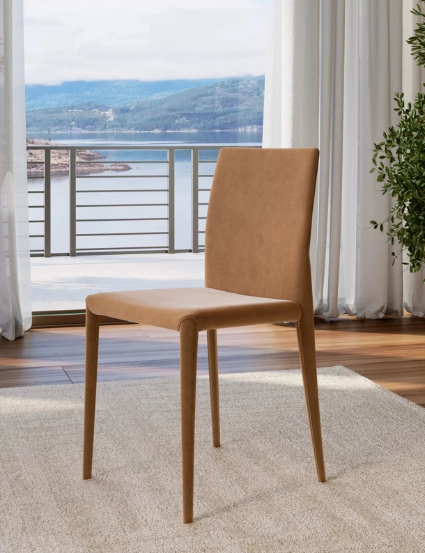 Sedia Margharet in pelle di Bontempi