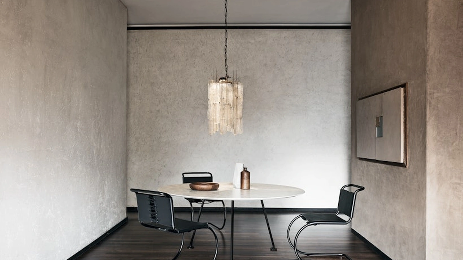 Sedia MR Side Chair in pelle di Knoll