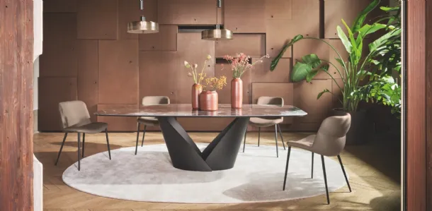 Sedia in ecopelle Onda di Calligaris