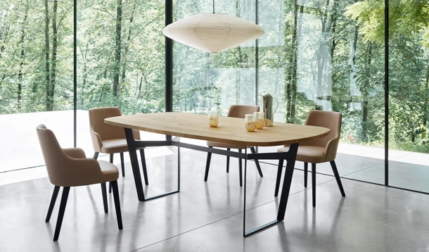 Sedia Eva in ecopelle con Braccioli di Sangiacomo