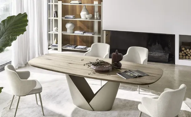 Tavolo Calla con piano in legno di Calligaris