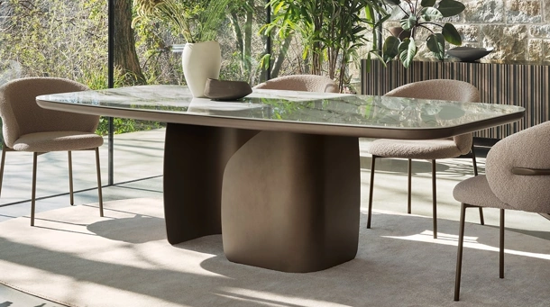 Tavolo in ceramica Twins di Calligaris