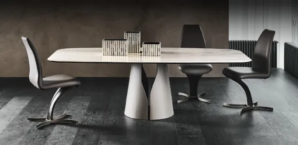 Tavolo con piano in ceramica Giano Keramik di Cattelan Italia