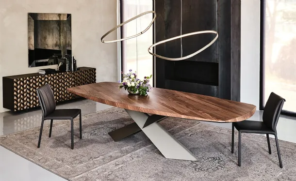 Tavolo con piano in legno Tyron Wood di Cattelan Italia