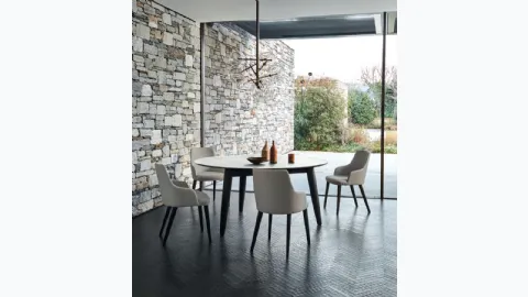 Tavolo rotondo Convivio in Ceramica Statuarietto di Sangiacomo