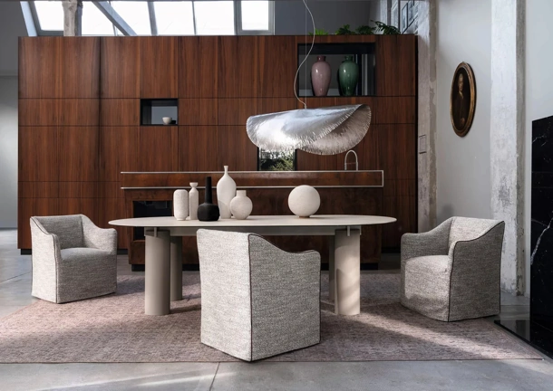 Tavolo Daen 33 in gres porcellanato di Gervasoni