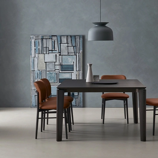 Tavolo allungabile Desco in Rovere Carbone di Sangiacomo