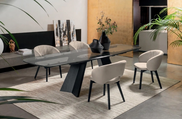 Tavolo allungabile Icaro in vetro di Calligaris