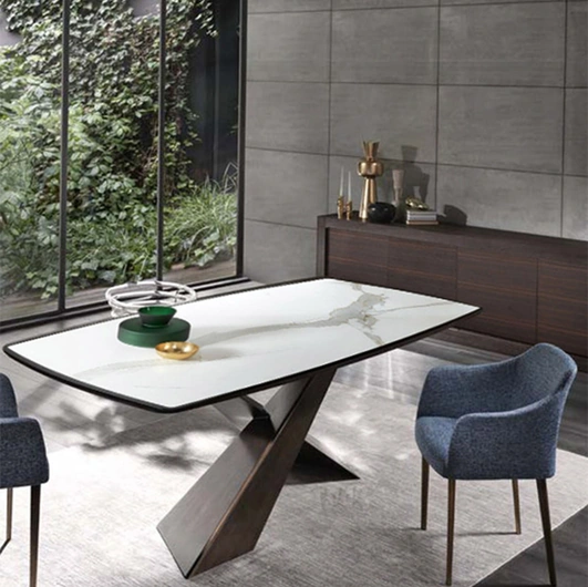 Tavolo Living in legno e ceramica di Riflessi