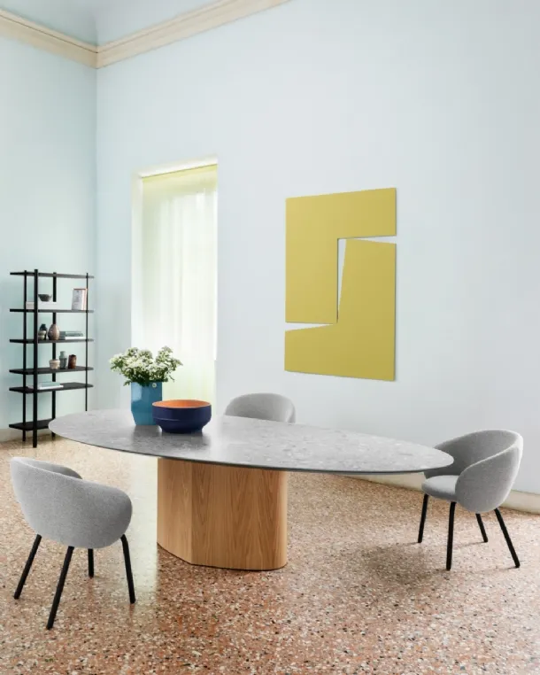 Tavolo Monoplauto con top in Marmo di Miniforms